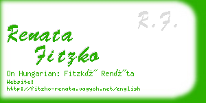 renata fitzko business card